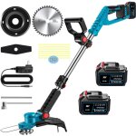 Coupe - bordures brushless sans fil 36v magicfox, dbroussailleuse electrique sans fil avec 2 batteries ...