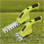 Coupe bordure sans fil, 2 en 1 cisaille � gazon 7. 2v, taille haies sans fil, manche long t�lescopique ...