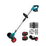 Coupe - bordure sans fil, 3 - in - 1 coupe - bordure � batterie avec 3 types de lames, r�glable en hauteur, ...