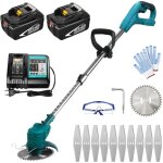 Coupe - bordure sans fil, 30mm coupe - herbe �lectrique avec kits de lames, avec 2 batteries 5, 5 a et ...