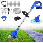 Coupe bordure sans fil avec batterie, 21v d�broussailleuse electrique sans fil avec 2 types de lames ...
