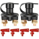 Coupe circuit batterie 12v / 24v, 2 pi�ces d�connexion d'isolateur de batterie interrupteurs batterie ...