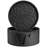 Coupes � dessert en silicone avec supports, lot de 6, dessous de verre pour boissons chaudes ou froides, ...