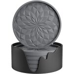 Coupes � dessert en silicone avec supports, lot de 6, dessous de verre pour boissons chaudes ou froides, ...