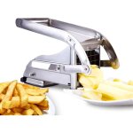 Coupe frites manuel avec deux lames tranchantes en acier inoxydable, coupe frite equip d'une base d'aspiratio ...