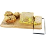 Coupe fromage et foie gras socle bois