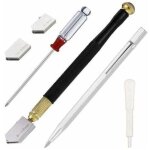 Coupe - verre professionnel en alliage avec 3 lames - goutte d'huile et tournevis de 2 � 20 mm - pour ...