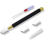 Coupe - verre professionnel, outil de coupe pour verre, type crayon, �paisseur de coupe : 2 � 20 mm, ...