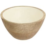 Coupelle inaya d13cm blanc chaud et manguier - atmosphera cr�ateur d'int�rieur