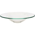 Coupelle en verre - puckator - br�leur � huile - 12x2. 5 cm - blanc - mixte