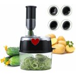 Coupeur lectrique  grande vitesse dchiqueteuse rpe de cuisine coupe spirale coupe - lgumes 2l