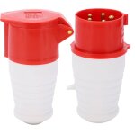 Coupleur de prise industriel 16a 5 broches triphas ip44 tanche 220 - 380v / 240 - 415v 3p + n + e