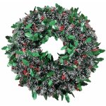 Couronne de l'avent en guirlande de sapin de no�l artificiel 48 cm