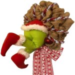 Jeffergarden couronne de voleur de nol, dcorations de nol, guirlande en toile de jute pour portes, fentres ...