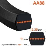 Courroie entrainement lame tracteur tondeuse mtd / topsun - aa88