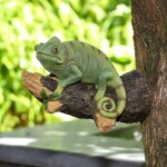 Courtyard jardin d�coration r�aliste r�sine cameleon lizard sculpture sculpture figurine for jardin accueil ...