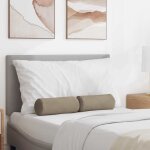 Coussins d'accent 2 pcs taupe  15 x 40 cm tissu en microfibre vidaxl