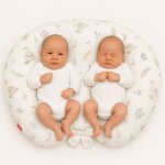 Coussin d'allaitement pour jumeaux + housse amovible - oies