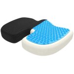 Coussin anti escarre fessier avec gel respirant, coussin de si�ge orthop�dique ergonomique m�moire de ...