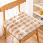 Coussin d'assise en fausse fourrure et soie - convient pour les bureaux, restaurants, chaises, etc. - ...