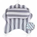 Coussin baignoire en tissu alvoles 3d, oreiller de bain avec 6 fortes ventouses, coussin de bain repose ...