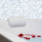 Coussin de bain avec 2 antidrapant ventouse, bath cushion bathtub spa tub pillow, ergonomique impermeable ...