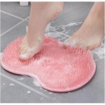Coussin de bain exfoliant for le dos, Épurateur de dos de salle de bain ventouse murale en silicone exfoliant ... Coussin de bain exfoliant for le dos, Épurateur de dos de salle de bain ventouse murale en silicone exfoliant ...