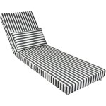 Deco arts - coussin bain de soleil premium avec coussin - rayures gris foncs