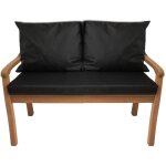 Coussin pour banc 100x60x50cm, coussins pour balancelle de jardin noir, coussin d'assise, coussin de ...