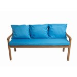 Coussins pour banc extrieur 140x50x7 / 3x50x56cm, coussins pour banquette de jardin bleu, coussins pour ...