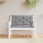Coussins de banc jardin lot de 2 - coussin de banquette de jardin gris 100x50x7 cm tissu oxford