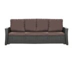 Coussins de canap� de jardin en r�sine tress�e 168x50x7 + 356x50cm set de coussins 3 places lot de coussins ...
