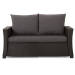 Coussins de canap� meubles de jardin en r�sine tress�e anthracite, coussins balan�oire d'ext�rieur 120x50x50cm ...