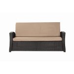 Coussins de canap� meubles de jardin en r�sine tress�e beige, coussins balan�oire d'ext�rieur 140x60x50cm ...