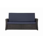 Coussins de canap meubles de jardin en rsine tresse bleu, coussins balanoire d'extrieur 100x50x50cm ...
