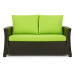 Coussins de canap� meubles de jardin en r�sine tress�e citron, coussins balan�oire d'ext�rieur 110x50x50cm ...