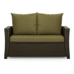 Coussins de canap� meubles de jardin en r�sine tress�e vert, coussins balan�oire d'ext�rieur 110x50x50cm ...