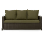 Coussins de canap� meubles de jardin en r�sine tress�e vert, coussins balan�oire d'ext�rieur 150x60x50cm ...