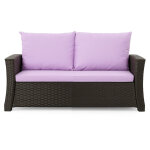 Coussins de canap� meubles de jardin en r�sine tress�e violet, coussins balan�oire d'ext�rieur 120x50x50cm ...