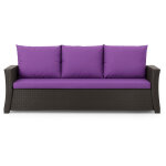Coussins de canap� meubles de jardin en r�sine tress�e violet, coussins balan�oire d'ext�rieur 150x60x50cm ...