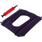 Coussin carr gonflable confort respirant coussin de sige  air gonflable et gonfleur (noir) pour assise ...