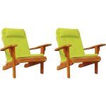 Coussin de chaise 2 pcs?coussins d'ext�rieur vert vif 58 x 77 x 4. 5 cm tissu oxford cfw246532