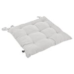 Coussin de chaise 38 x 38 cm capitonnée en coton blanc - dolores Coussin de chaise 38 x 38 cm capitonnée en coton blanc - dolores