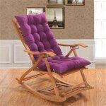 Coussin de chaise bascule - violet - 110x40cm - matelas pais et douillet - adapt aux chaises inclinables ...