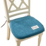 Coussin chaise cuisine lavable, galette de chaise lot de 2 avec attaches, antidrapant, galette de chaise ...