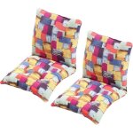 Coussin de chaise avec dossier, 40x40cm coussin de si�ge lot de 2 , doux et respirant pour chaises de ...