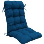 Deco arts - coussin pour chaise avec dossier - capitonn - 50x120x8cm - bleu ptrole