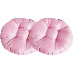 Coussin de chaise rond epais, couleur unie ensemble de 2 galette de chaise confortable lin tatami respirant ...