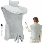 Coussin chauffant cervical dos et nuque - couverture chauffante, 6 tempratures rglables / minuterie ...