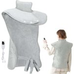 Coussin chauffant cervicales dos nuque - couverture chauffante electrique avec 6 temp�rature r�glable ...
